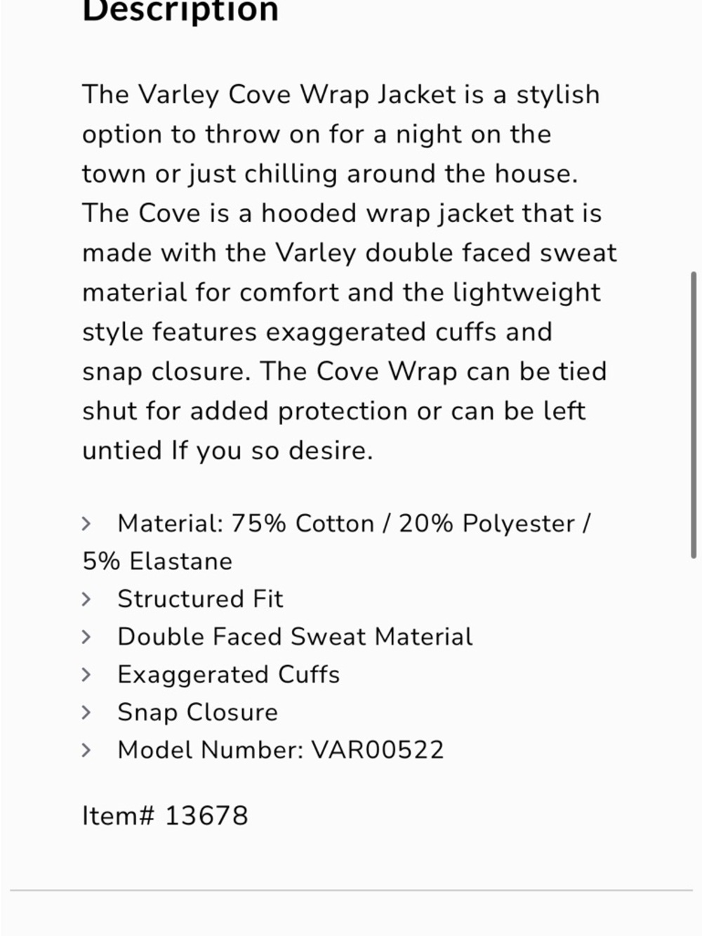 Varley Cove Wrap Jacket - Charcoal Gray - Picture 2 of 4